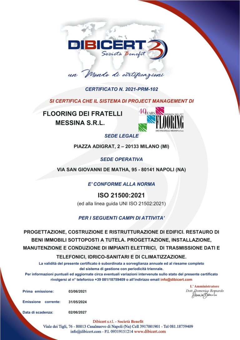 Certificato ISO 21500