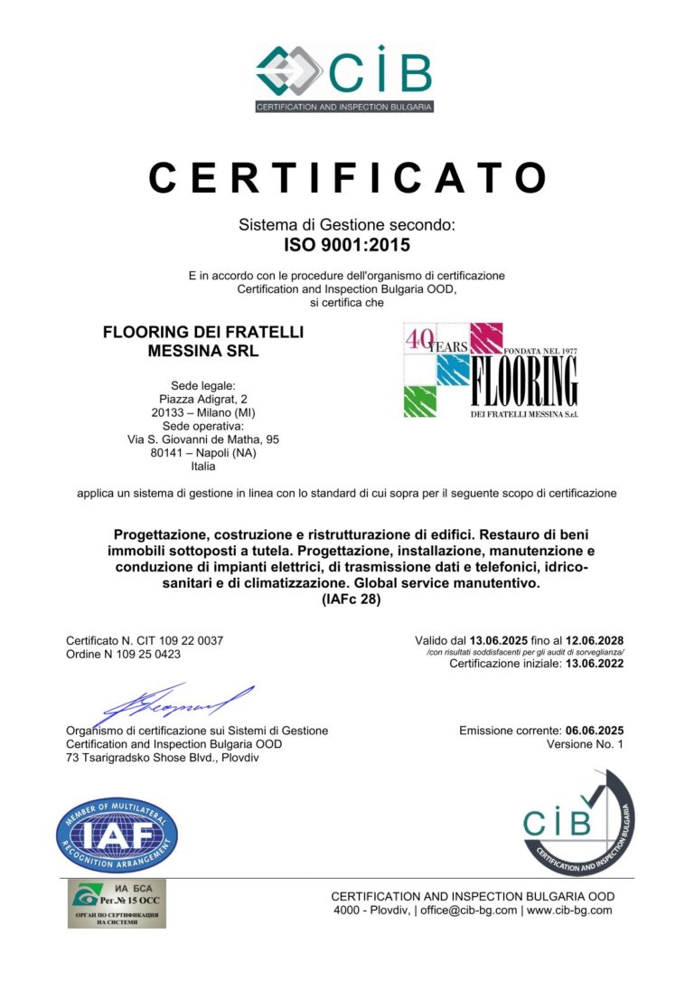 Certificato ISO 9001